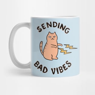 Cat sending bad vibes Mug
